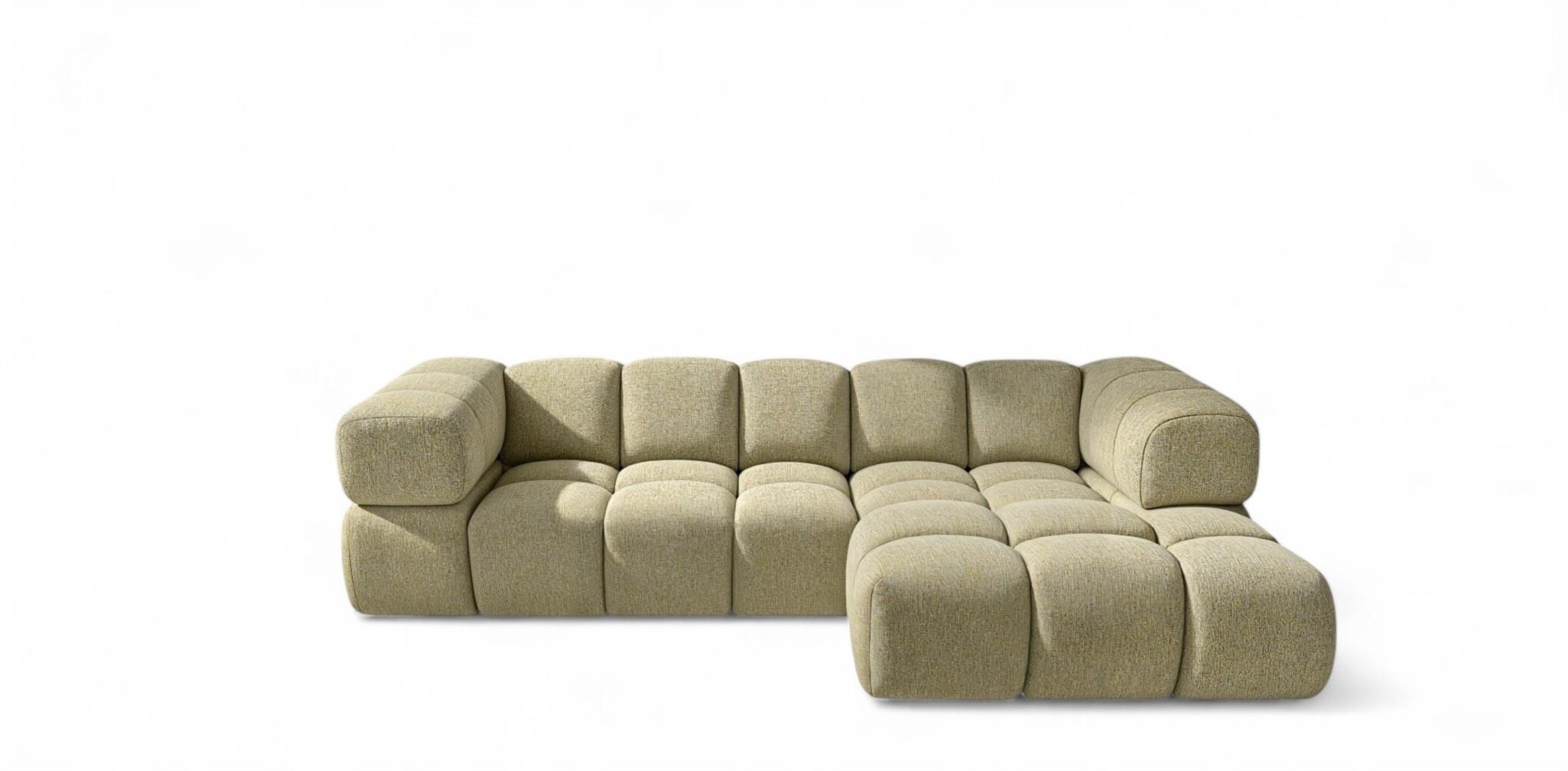 ECKSOFA Blanche In Puente - Sandfarben, Holzwerkstoff/Textil (150/280cm) - Fun Möbel