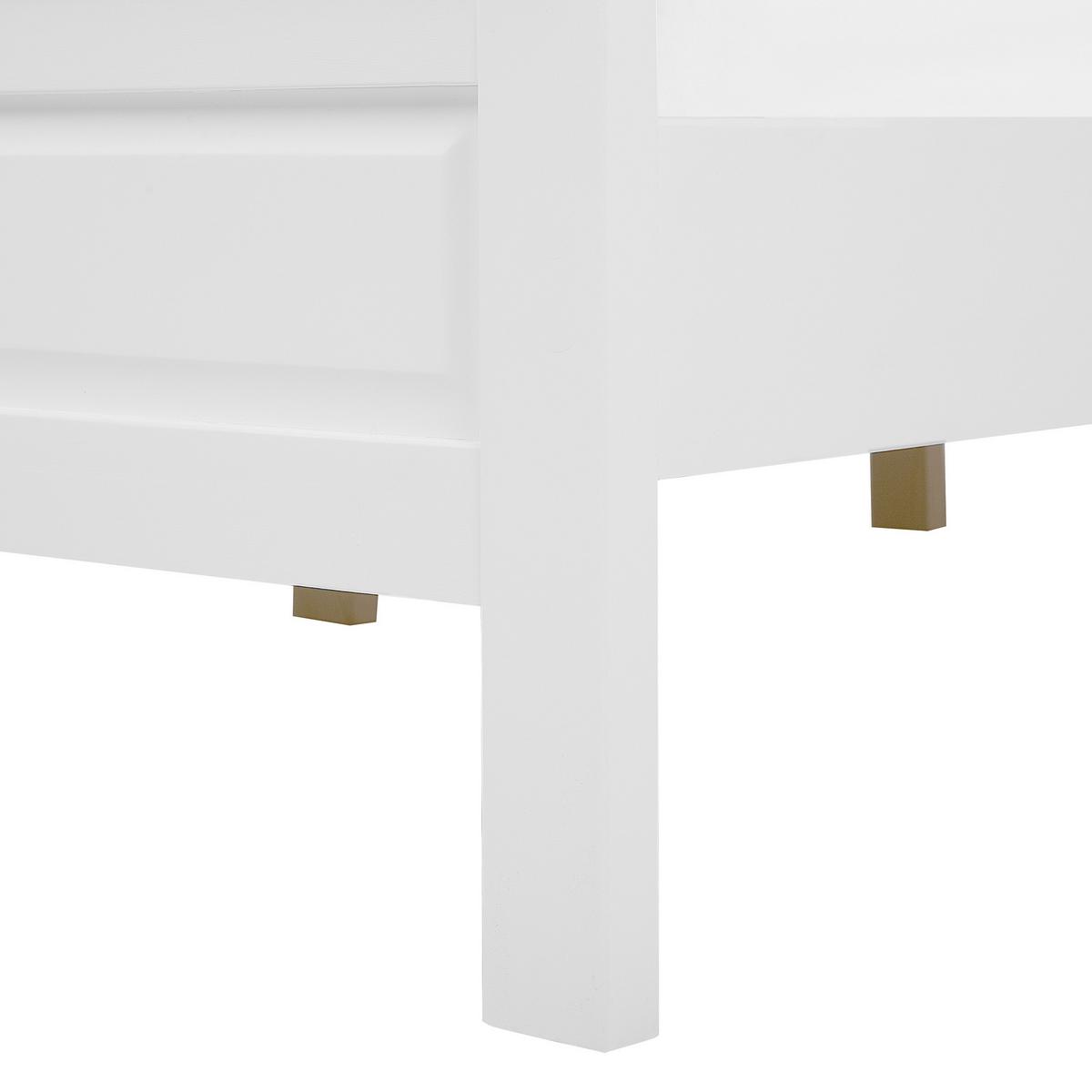 HOLZBETT 160/200cm Weiß Olivet - Weiß, Holz (160/200cm) - Beliani
