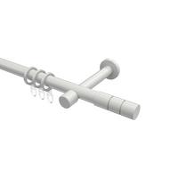 GARDINENSTANGE Prestige Elanto 120 cm, 1-läufig, 20 mm Ø Weiß - Weiß, Metall (120cm) - INTERDECO