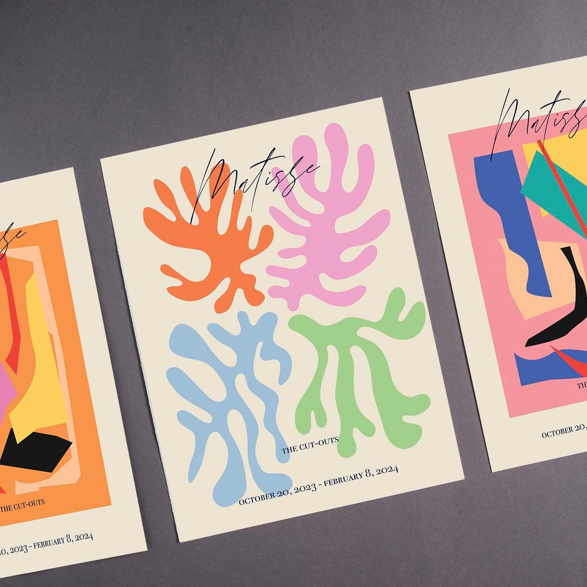 POSTER Set Mit 6 Matisse Sammlung Von Platten Mit Ästhetischer Collage Für Innendekoration A3 & A4 Rahmenlos - Klar, Papier (29/3cm) - Nacnic