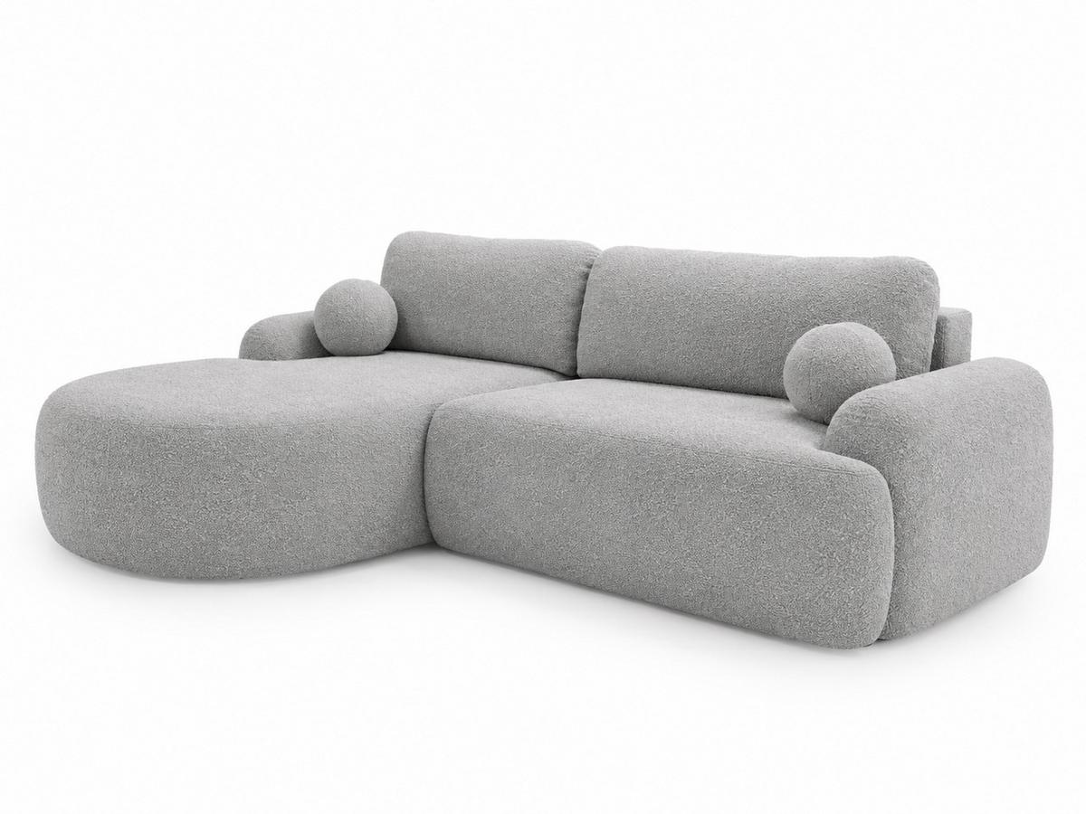 ECKSOFA Aurio Grau Links - Grau, Holz/Textil (177/261cm) - Graingold