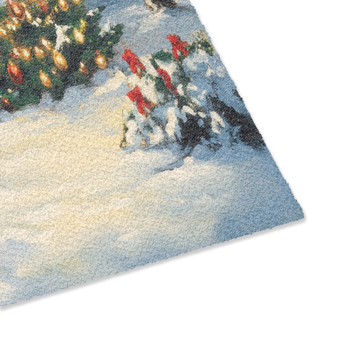 FUSSMATTE Weihnachten - Weihnachtsbaum - Winter - Zuhause - Schnee Schmutzfänger 60x40 cm - Multicolor, Kunststoff (60/0.4cm) - MuchoWow