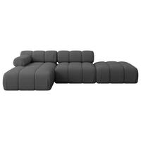ECKSOFA modulares Sofa Lizur-L1 - 285x160x70 cm Grau Bouclé - Grau, Holzwerkstoff/Textil (285/160cm) - ALTDECOR
