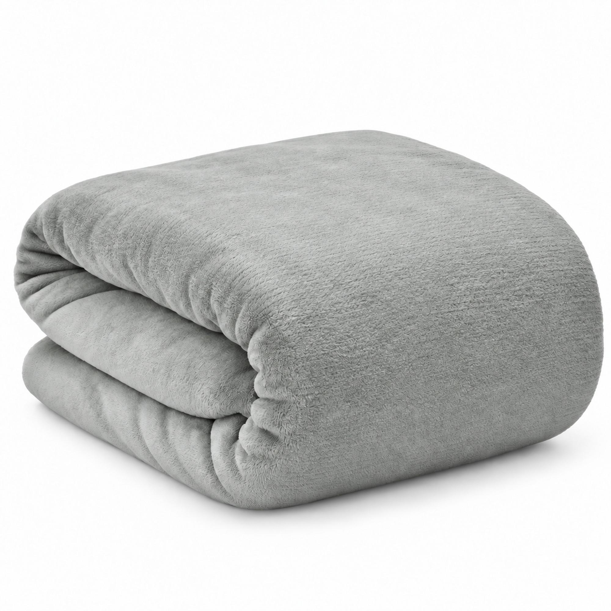DECKE Aurelia 150/200 cm Hellgrau - Hellgrau, Textil (200/150cm) - Beautissu 