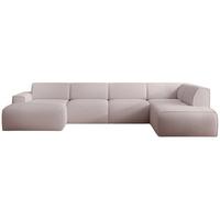 WOHNLANDSCHAFT Bouvi Beige rechts - Beige/Schwarz, Kunststoff/Textil (220/378cm) - Selsey