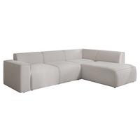 ECKSOFA ZAVO Rechts Feiner Mischstoff in Grau - Grau, Kunststoff/Textil (310/218cm) - Idohome