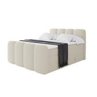 BOXBETT mit Matratze H3|H4 und Lattenrost - NINA-Z KING - 200x200 cm Quelle - Beige - Sandfarben, Holzwerkstoff (200/200cm) - ALTDECOR
