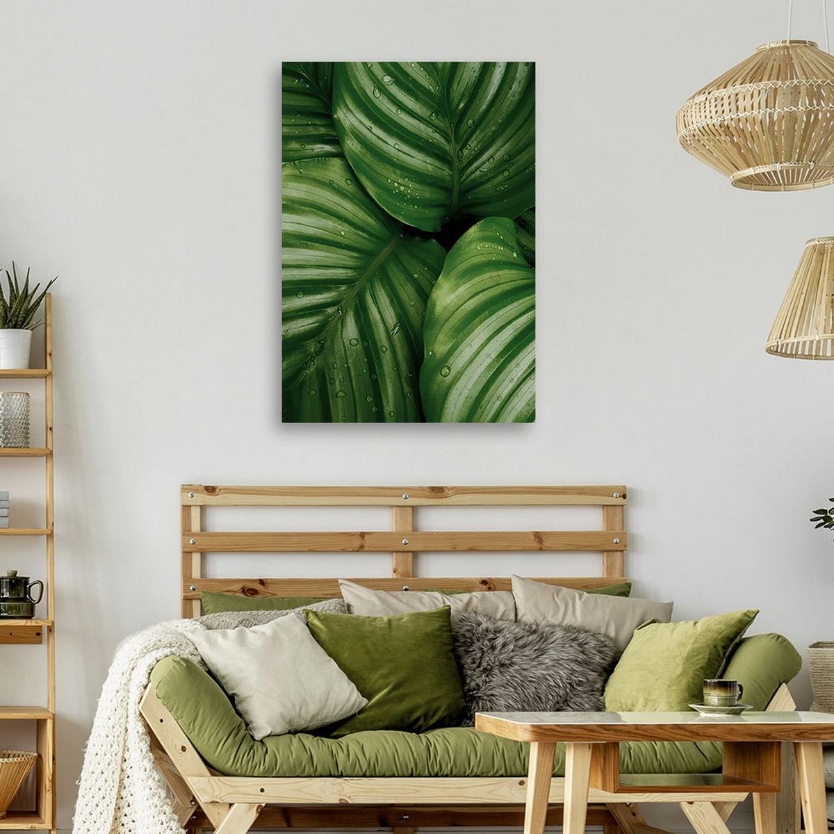 KUNSTDRUCK Grün 70/100 cm - Grün, Textil (70/100cm) - KUNSTLOFT