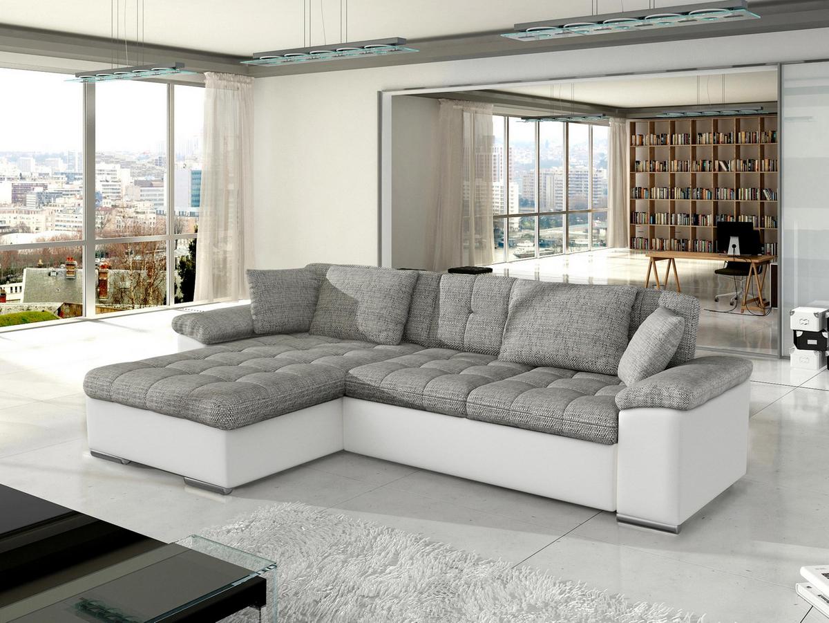 ECKSOFA Diana, Seite: Links - Weiß, Holz/Textil (280/160cm) - MIRJAN24