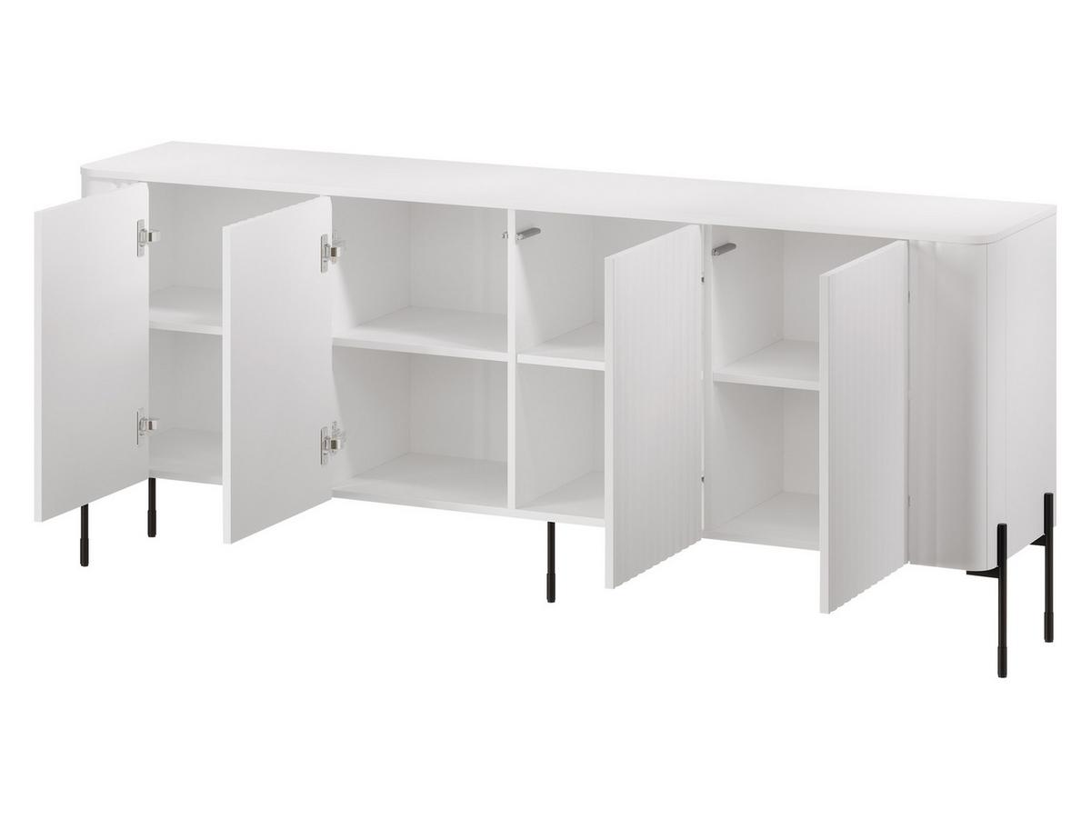 KOMMODE Vera 190 - Eichefarben/Schwarz, Holzwerkstoff/Metall (190/80/40cm) - MIRJAN24