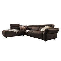 ECKSOFA MOTOR. SITZVORZUG RISO Anthrazit Leder - Anthrazit/Schwarz, Leder (263/240cm) - KAWOLA