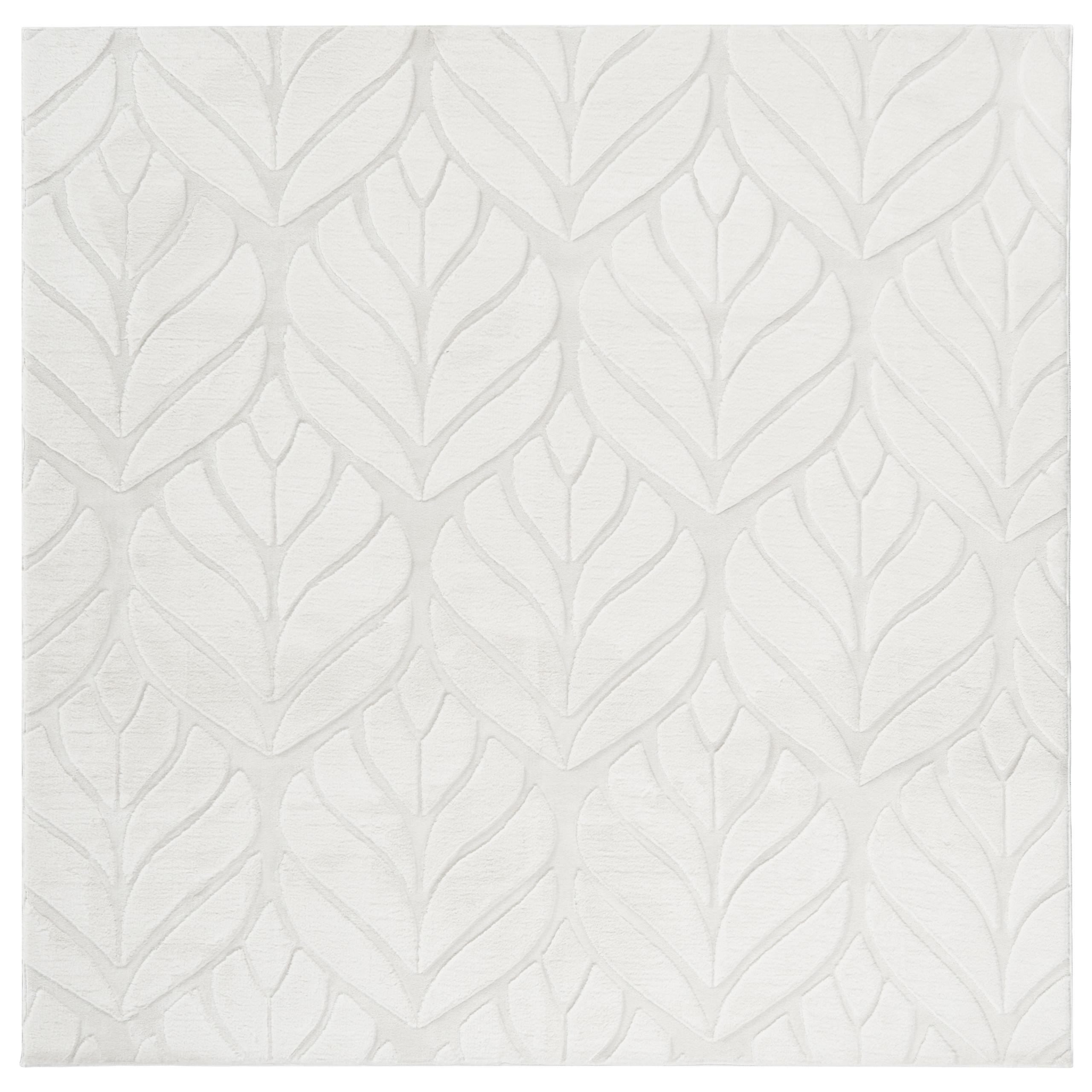 KUNSTFELLTEPPICH Cremeweiß 160/160 cm Mitchell - Creme/Weiß, Kunststoff (160/160cm) - Beliani
