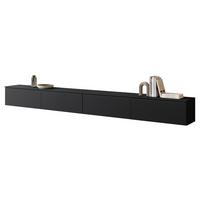 TV-LOWBOARD D300 mit weißer LED Beleuchtung - Silberfarben/Graphitfarben, Holzwerkstoff/Kunststoff (300/30/33cm) - MIRJAN24