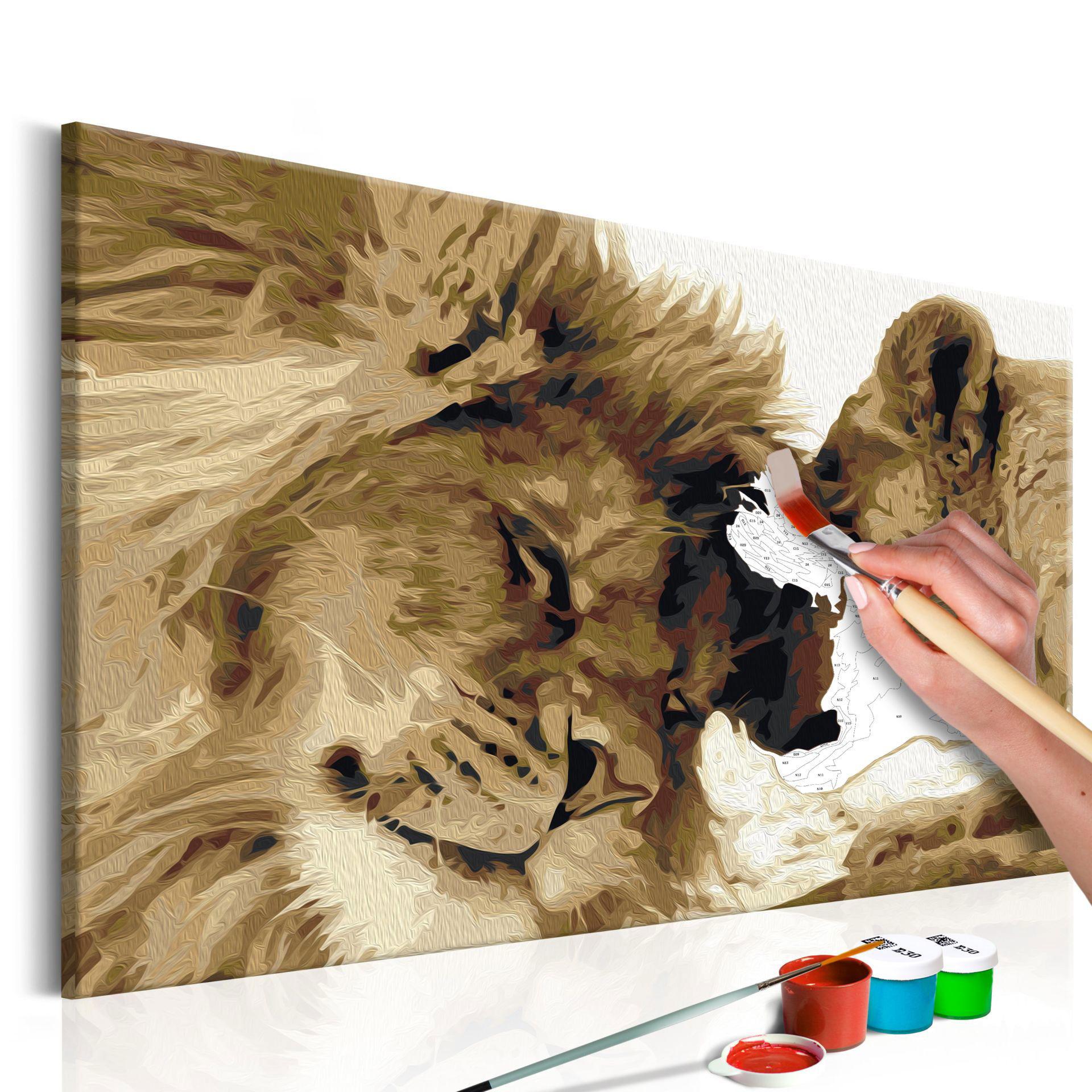 MALEN NACH ZAHLEN 50/40 cm - Multicolor, Textil (1.4/40cm) - KUNSTLOFT