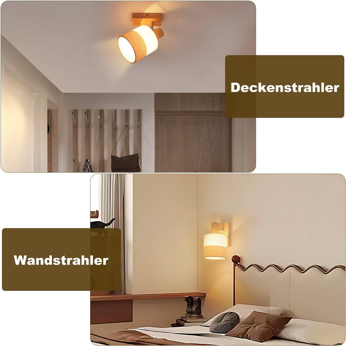 DECKENLEUCHTE FORMEL II 13/21/13 cm - Braun, Textil (21/13/13cm) - Nettlife
