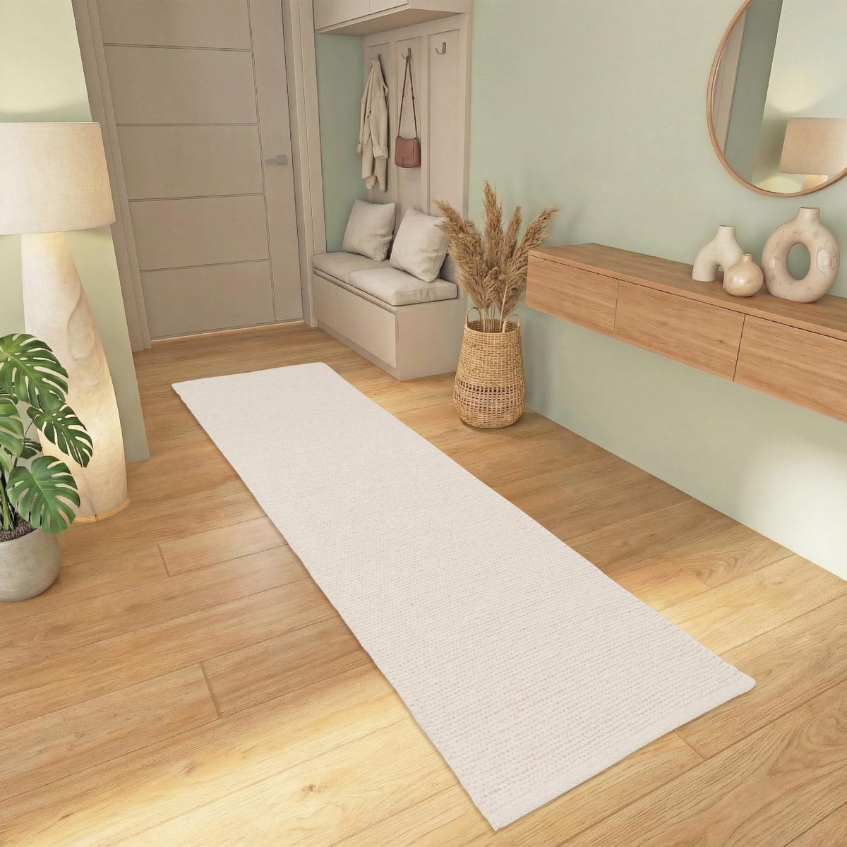 NATUR TEPPICH LÄUFER WOLLE SKARA - Creme, Naturmaterialen (70/240cm) - Pergamon