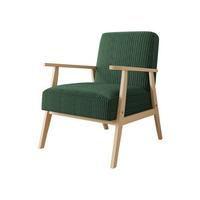 SESSEL Retro Cord - Naturfarben/Grün, Holz/Textil (59/76/67cm) - MIRJAN24