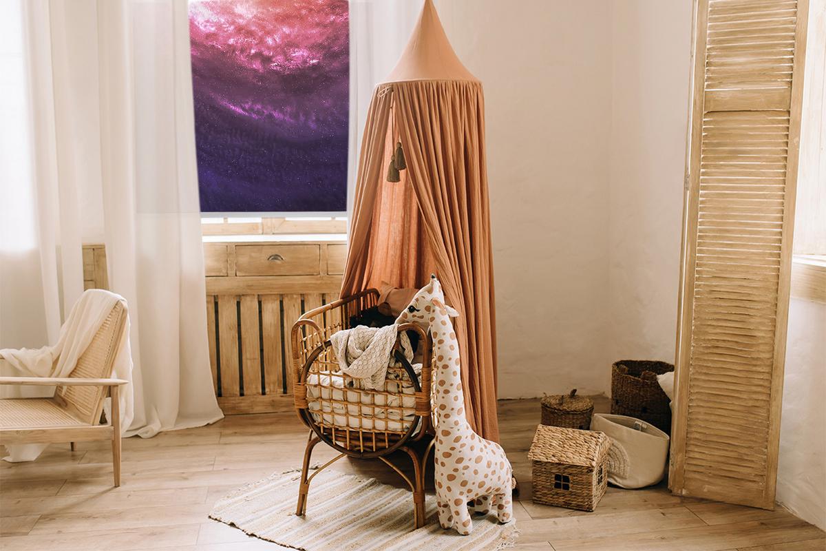 INNENROLLO - Fensterrollo - Rollo - 80x140 cm - Galaxis - Pink, Kunststoff (80/140/0.5cm) - TULUP