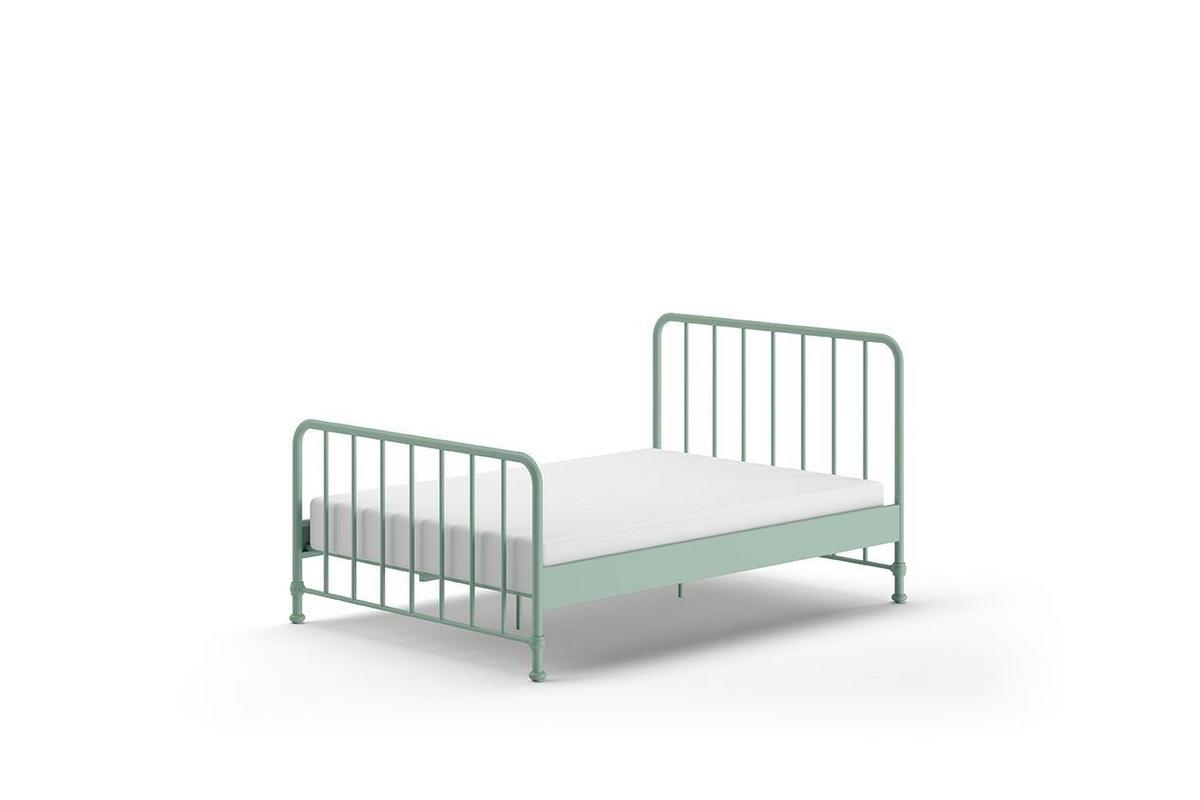 METALLBETT Kay 147x110x207 aus Metall in Grün matt - Grün, Metall (140/200cm) - 58aufmkessel