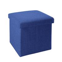 SITZHOCKER Faltbar 30/30/30 cm (Blau) - Blau, Textil (30/30/30cm) - Intirilife