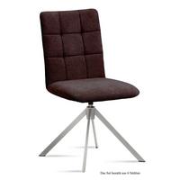 ESSZIMMERSTUHL drehbar (6er-Set) Drucie 47x91x60 Edelstahl/Espresso - Edelstahlfarben/Dunkelbraun, Kunststoff (60/91/47cm) - 58aufmkessel