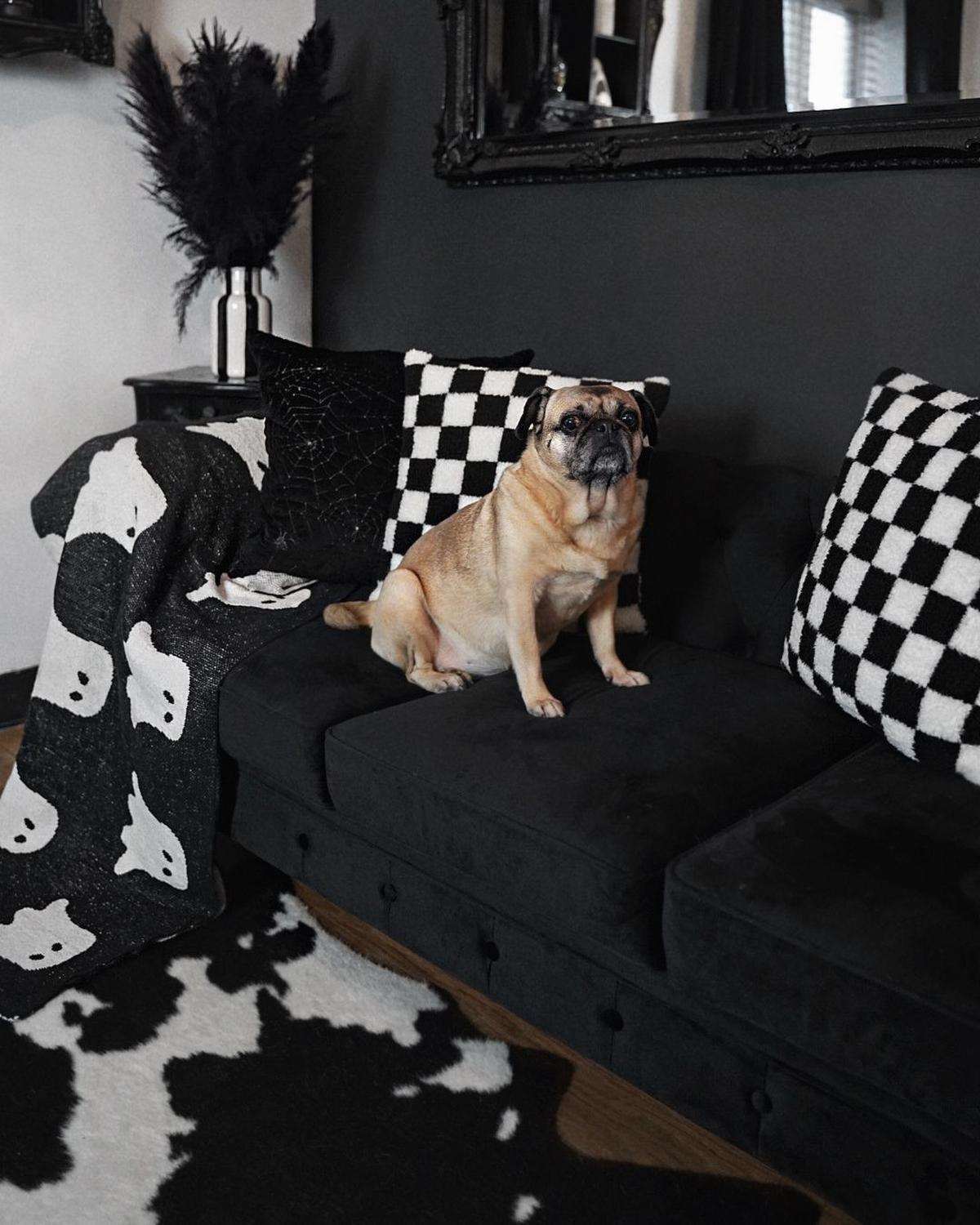 4-SITZER SOFA SET Samtstoff Schwarz Chesterfield - Schwarz, Textil (201/70/75cm) - Beliani