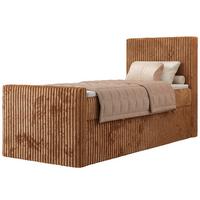 BOXBETT TILIANO DUO 90/200 - Orange Cord - H3 - Topper T25 - Rechts Seite - Orange, Textil (90/200cm) - MKS