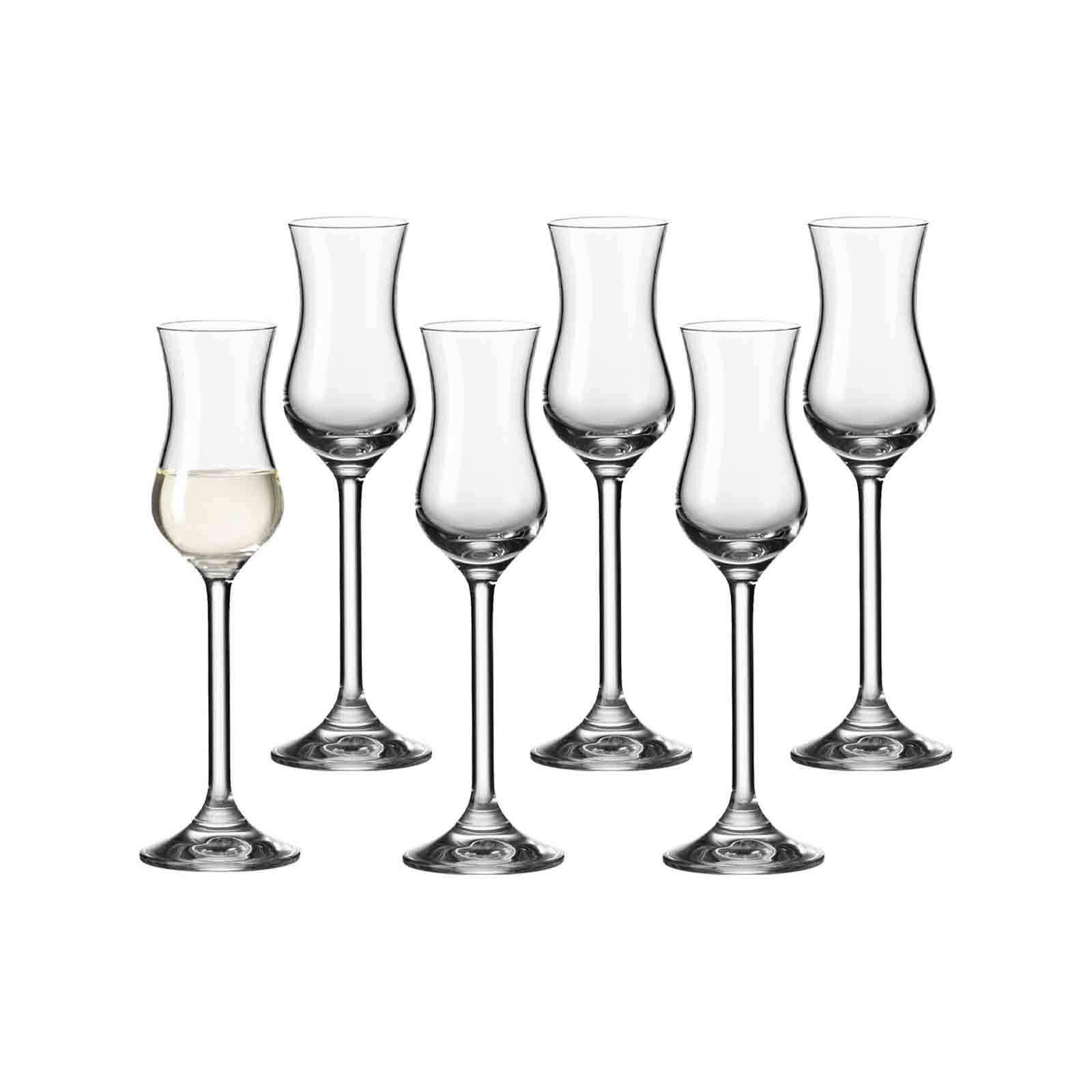 GRAPPAGLÄSER Daily transparent 30 ml 6er Set - Transparent, Glas (0.1L) - Leonardo Living