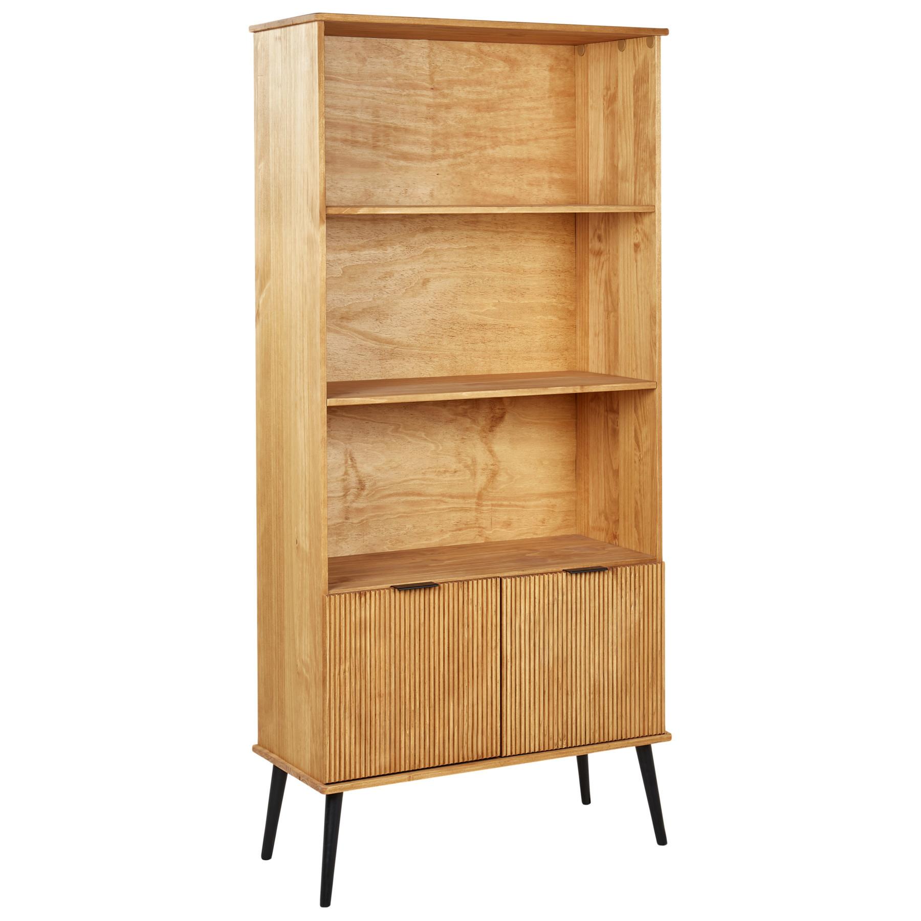 BÜCHERREGAL Kiefernholz 190 cm Braun Timmins - Hellbraun, Holz (90/190/39cm) - Beliani