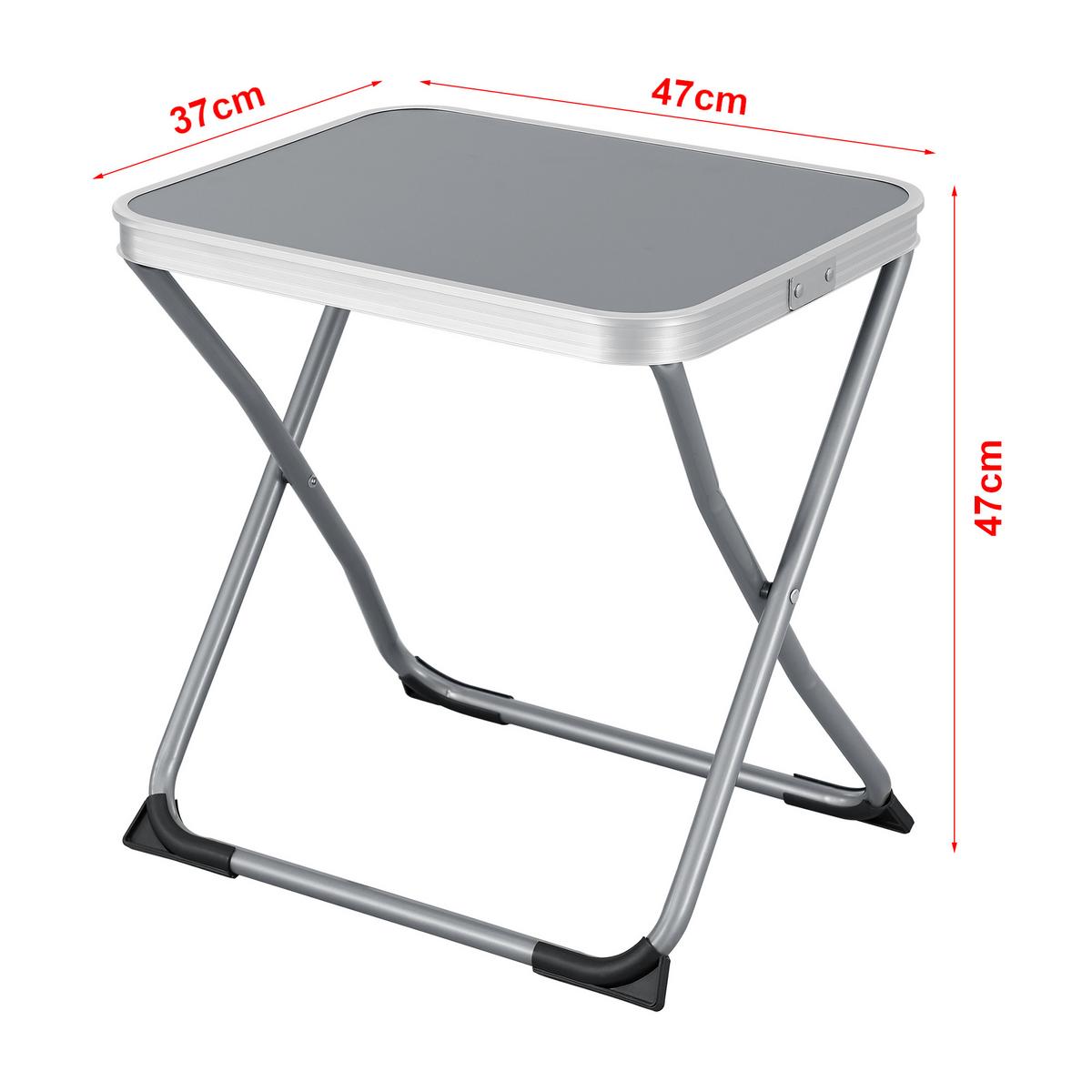 KLAPPHOCKER Barete - Grau, Textil/Metall (47/47/37cm) - [en.casa]
