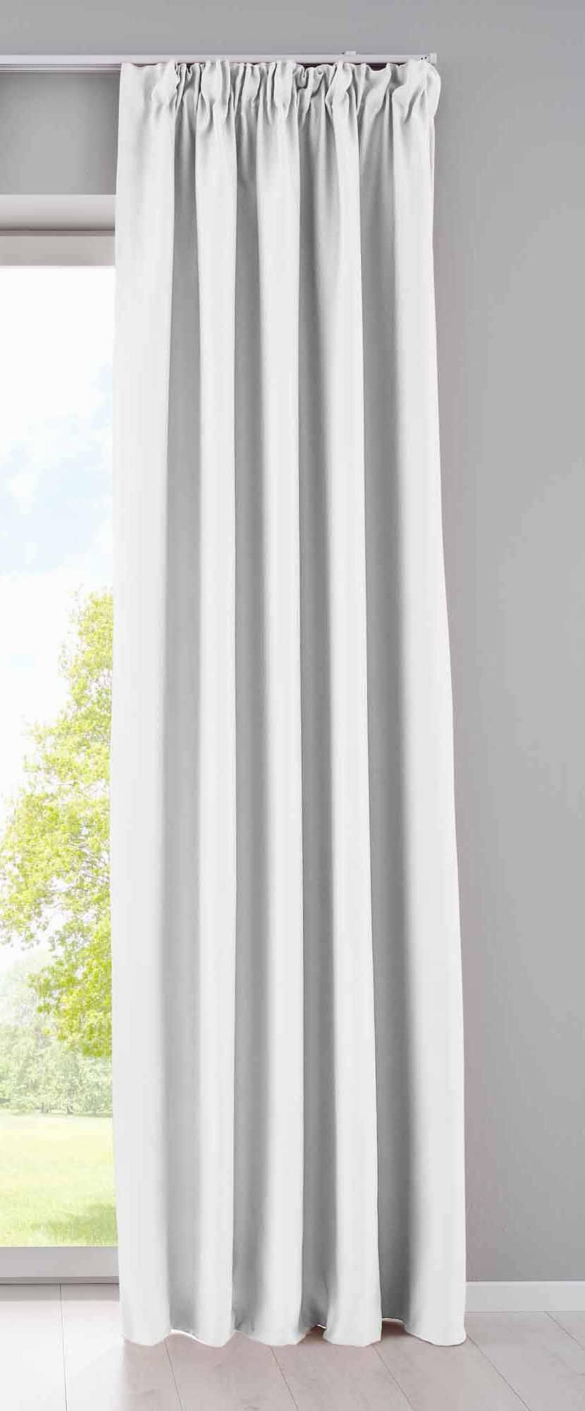 VORHANG »NewYork« HxB 245x295 cm Weiß - Weiß, Textil (295/245cm) - Gardinenbox