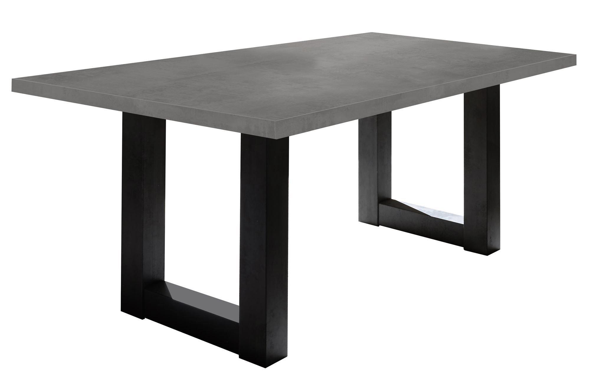 ESSZIMMERTISCH Eila 8 200 x 100 x 75 Esstisch Schwarzstahl/Graphit - Grau, Holz (200/100/75cm) - 58aufmkessel