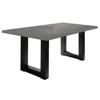 ESSZIMMERTISCH Eila 8 140 x 90 x 75 Esstisch Schwarzstahl/Graphit - Grau, Holz (140/90/75cm) - 58aufmkessel
