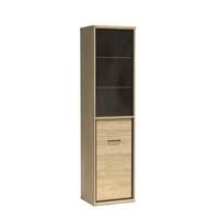 VITRINE SYNDRA 197 / 49,5 cm in Eichefarben - Eichefarben, Holzwerkstoff (49.5/197/41cm) - MASSENO