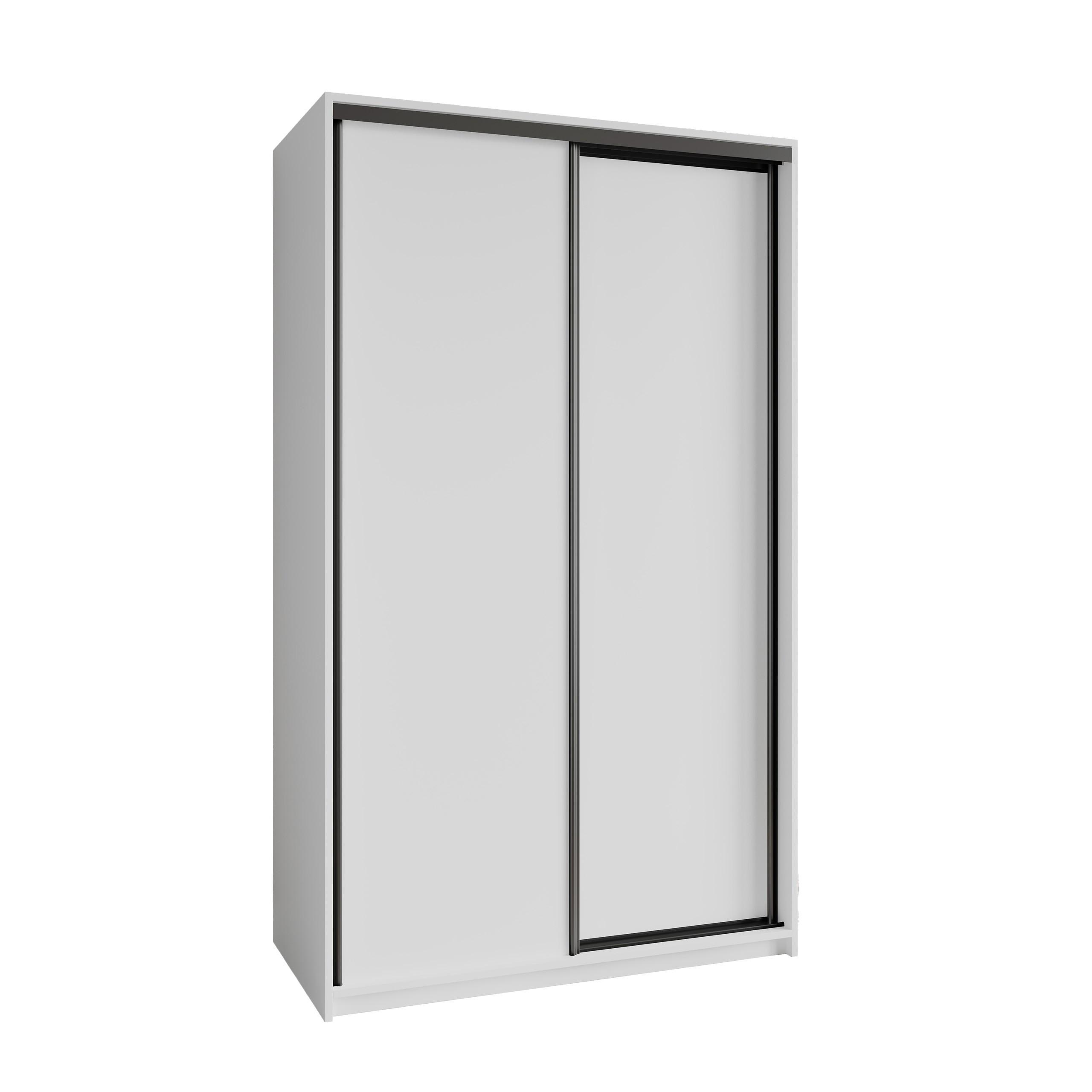 SCHWEBETÜRENSCHRANK NISSE 120/205/60 cm 2-türig Weiß - Weiß, Holzwerkstoff (120/205/60cm) - MASSENO