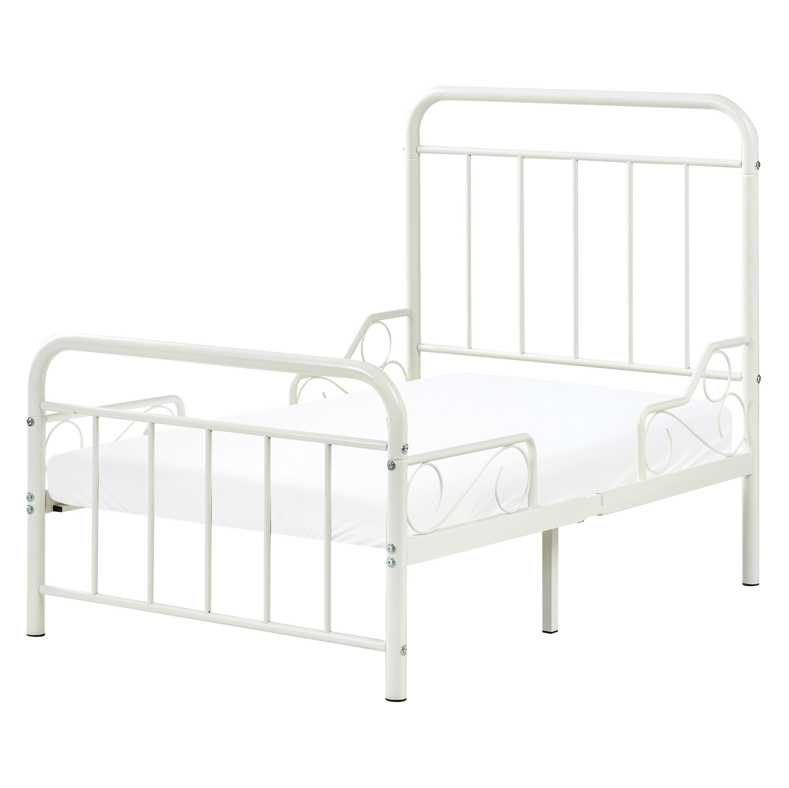 KINDERBETT mitwachsend Metall 90/200 cm Cremeweiß Anais - Creme, Metall (90/200cm) - Beliani