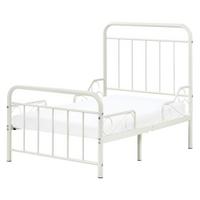 KINDERBETT mitwachsend Metall 90/200 cm Cremeweiß Anais - Creme, Metall (90/200cm) - Beliani