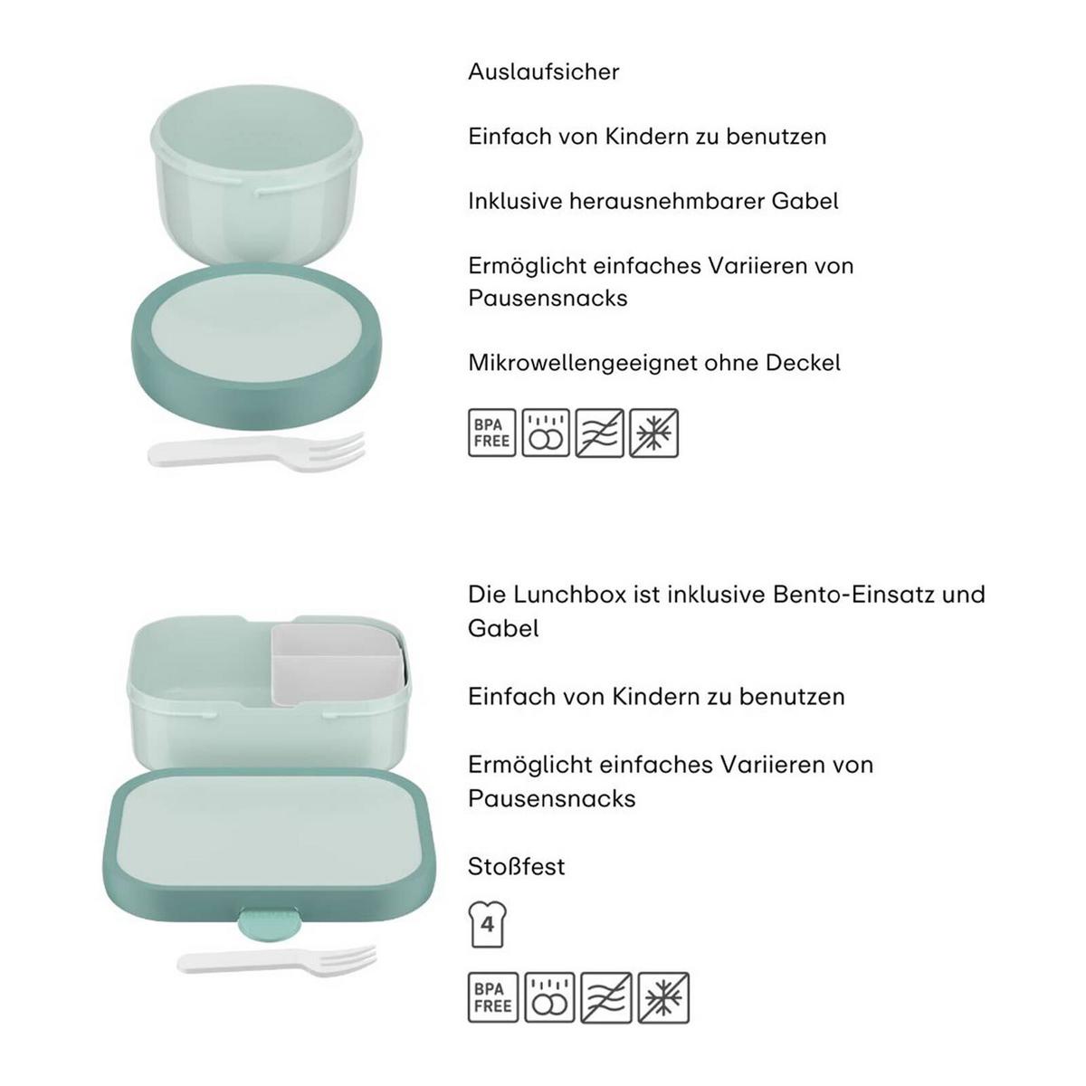 OBST- UND BENTOBOX Campus (2025) Food Fest 300 & 750 ml 2er Set - Violett/Lila, Kunststoff (2/2/2cm) - Mepal