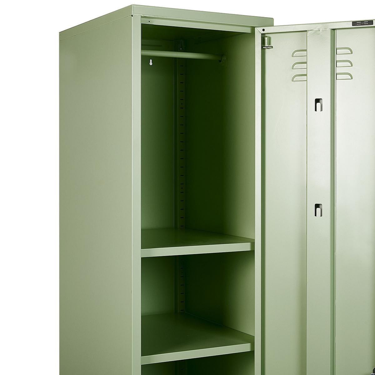 GARDEROBENSCHRANK grün Frome - Grün, Metall (38/185/50cm) - Beliani