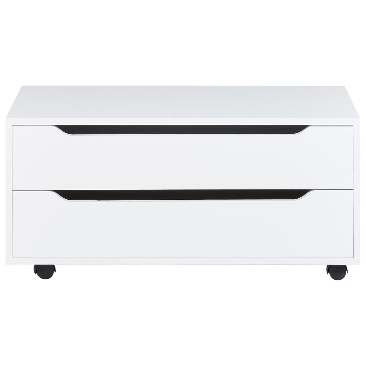 BADEZIMMERSCHRANK 80 cm Weiß Osasco - Weiß, Holzwerkstoff (80/39/39cm) - Beliani