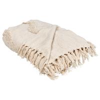 KUSCHELDECKE Baumwolle 200/200 cm Hellbeige Khari - Beige, Textil (200/200cm) - Beliani