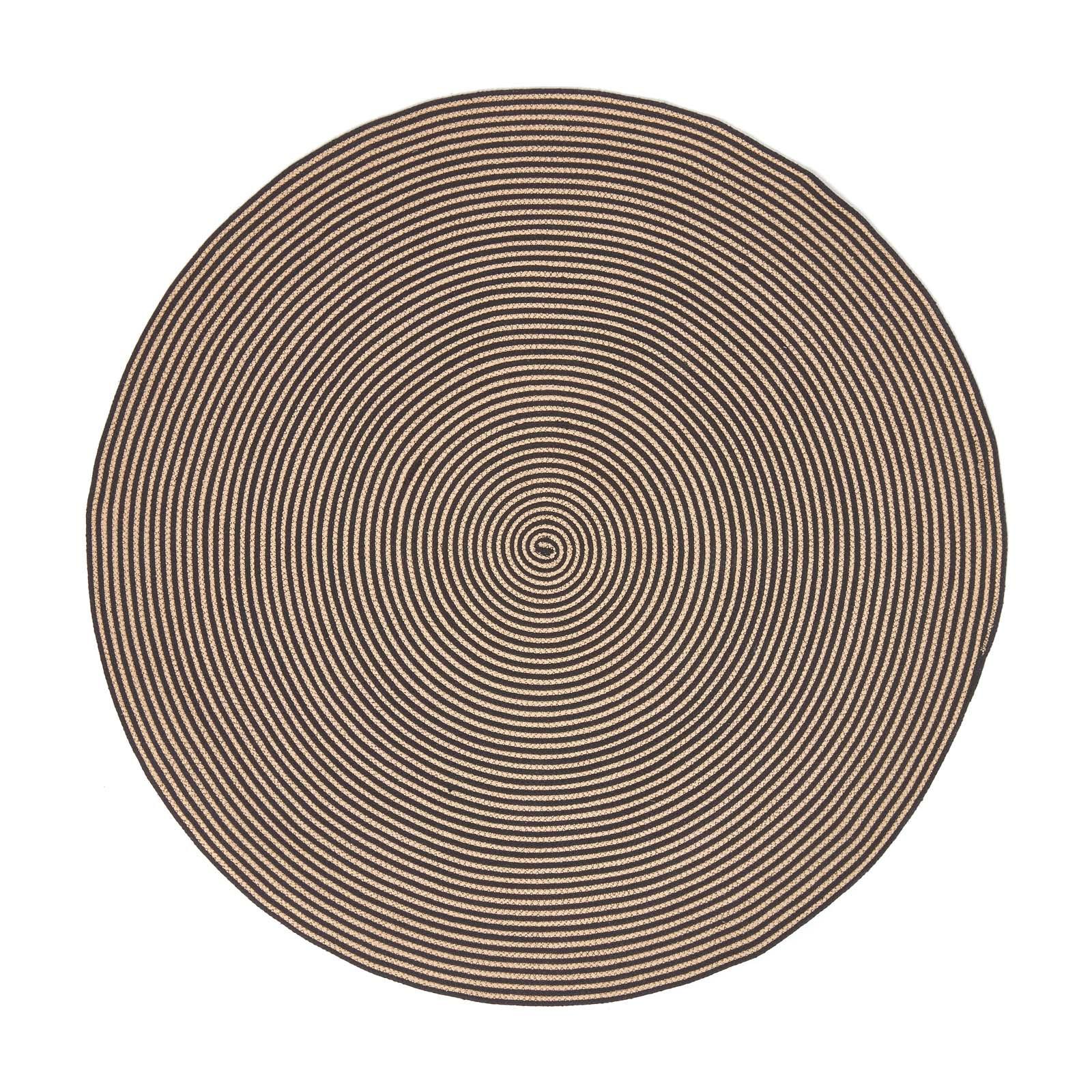 TEPPICH Spirale geflochten rund 120 cm - Braun, Textil (120/120cm) - Homescapes