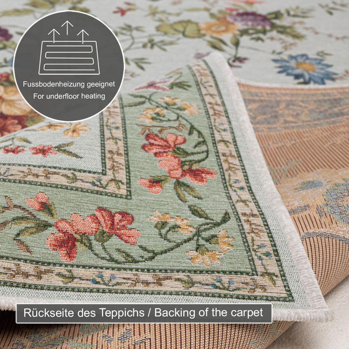 FLACHWEBTEPPICH Flomi 160x230 cm - Mintgrün, Textil (160/230cm) - THEKO