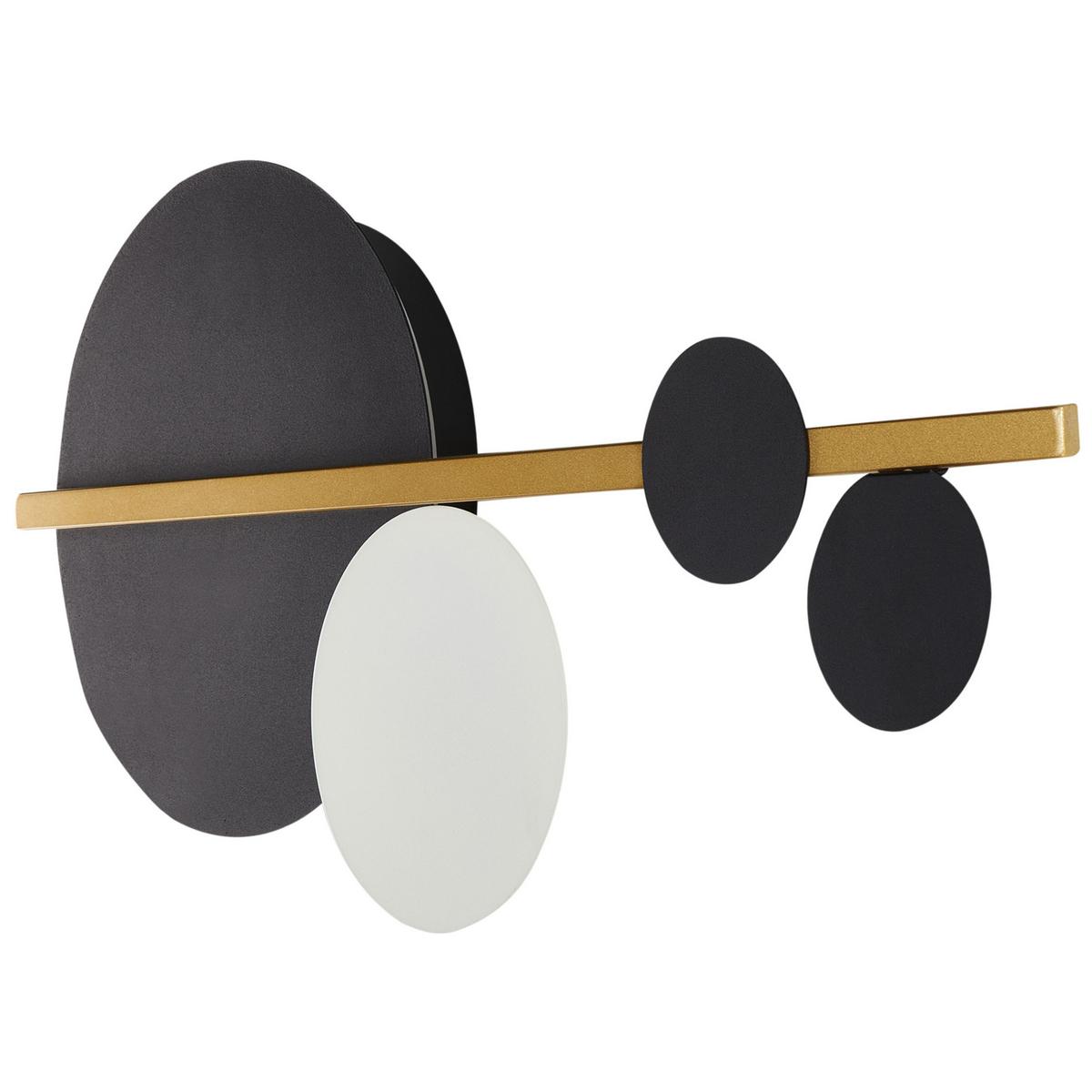 WANDLEUCHTE Parita 4/60/29 cm - Schwarz, Metall (60/29/4cm) - Beliani
