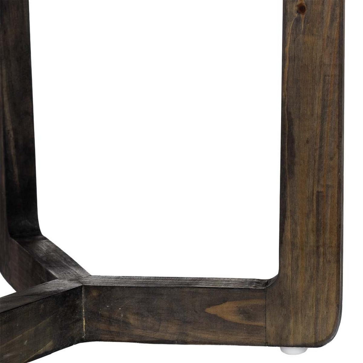 TISCH aus Holz und Capiz, beige, 40x45cm - Grau, Holz (40/40/45cm) - Wanderlust