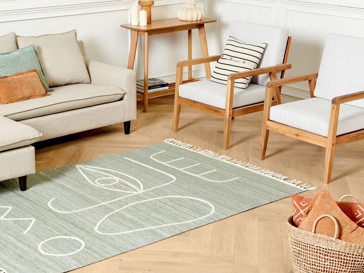 OUTDOOR-TEPPICH Yavu 200/140 cm - Grün, Kunststoff (140/200cm) - Beliani