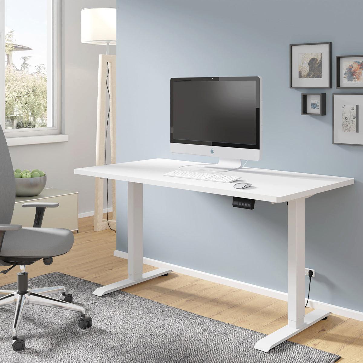 SCHREIBTISCH Ergo Mattweiß - Weiß, Holzwerkstoff (140/70/73cm) - Petits-meubles
