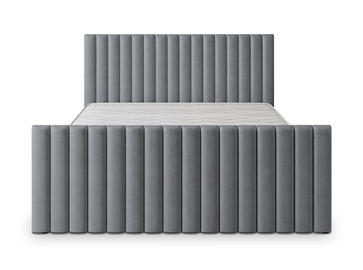 POLSTERBETT CANOVA K 200x200 cm mit Bettkästen - Grau - Grau, Holz/Textil - MASSENO