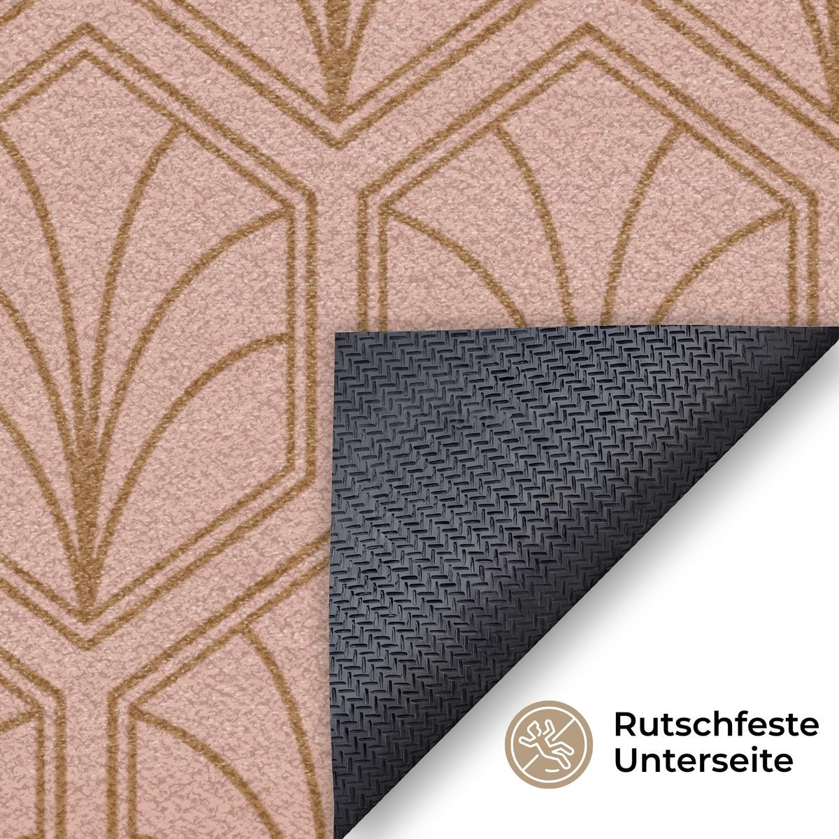 FUSSMATTE Lachsrosa - Muster - Geometrisch Schmutzfangmatte 180x120 cm - Altrosa, Kunststoff (180/0.4cm) - MuchoWow