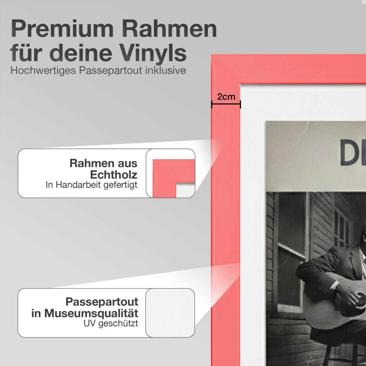 SCHALLPLATTEN RAHMEN 40/60 für Cover & Vinyl - Rot, Holz (60/40cm) - K-Möbel